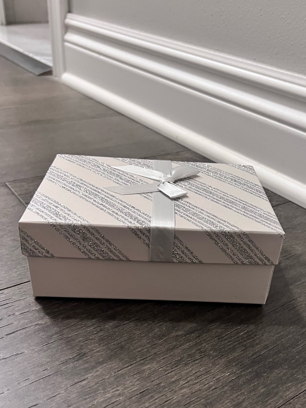 Elegant Silver-Accent Gift Box - Home Accents